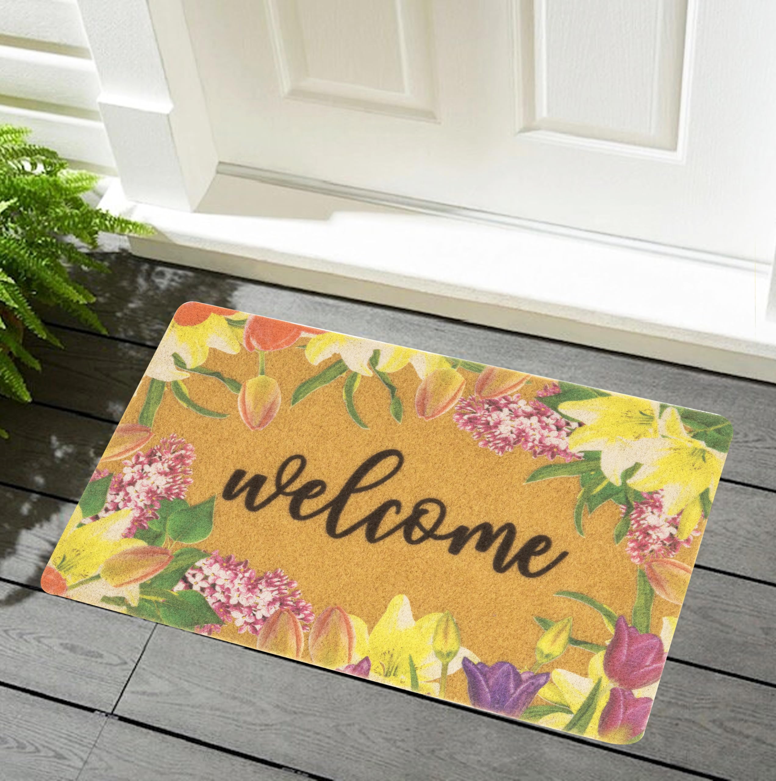 CaySep front-porch mat designed for outdoor or indoor use.