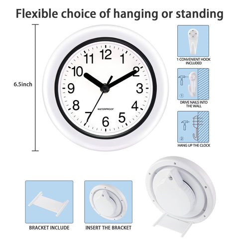 Caysie clock silent quartz mechanism closeup ensures quiet operation