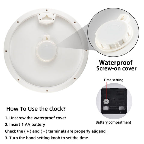 Caysie elegant brown patio clock complements decor and easy timekeeping.