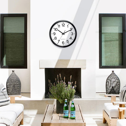 Caysie battery-powered 1AA clock designed for simple outdoor installation.
