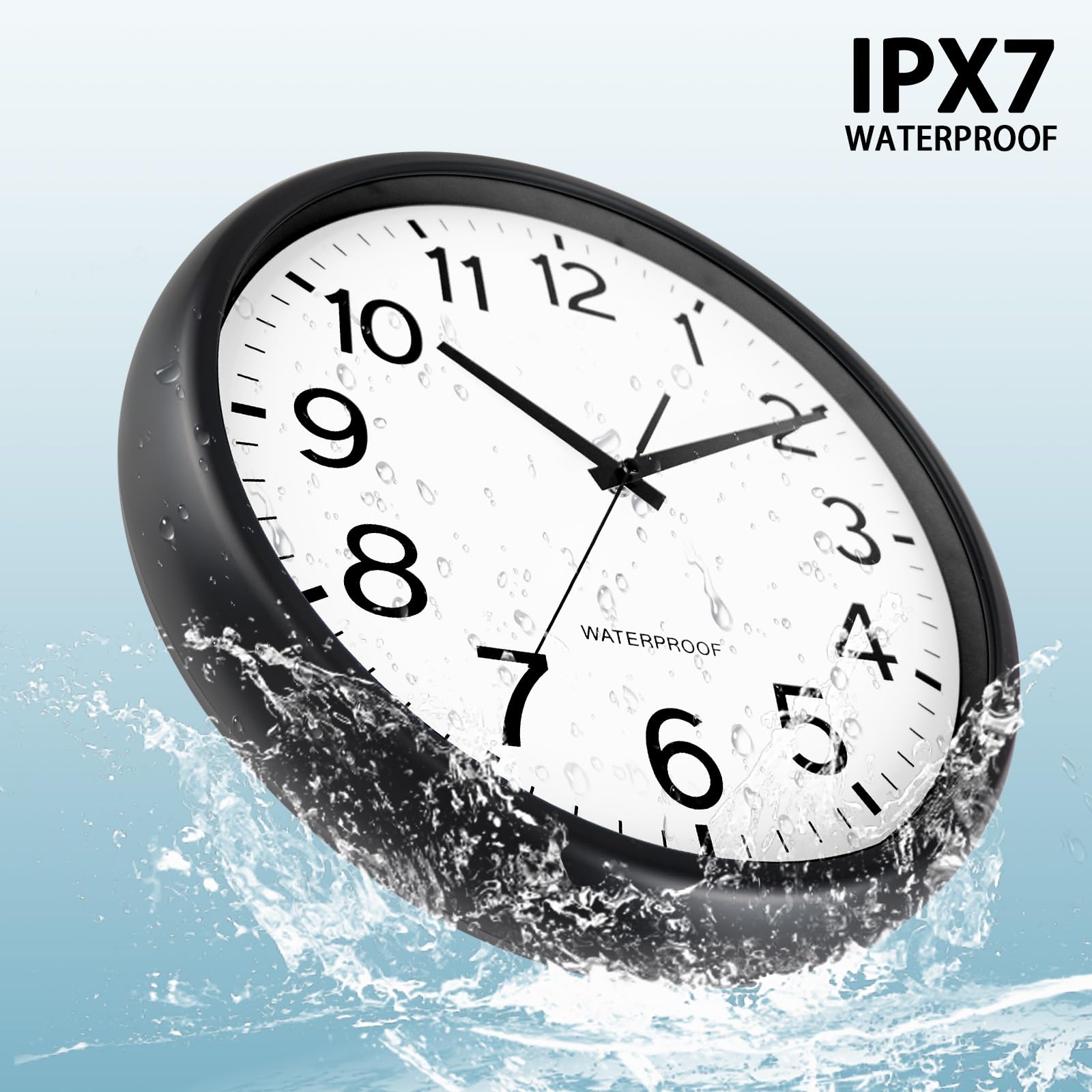 Caysie outdoor clock sealed waterproof cover protecting the mechanism outdoors.