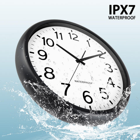 Caysie outdoor clock sealed waterproof cover protecting the mechanism outdoors.