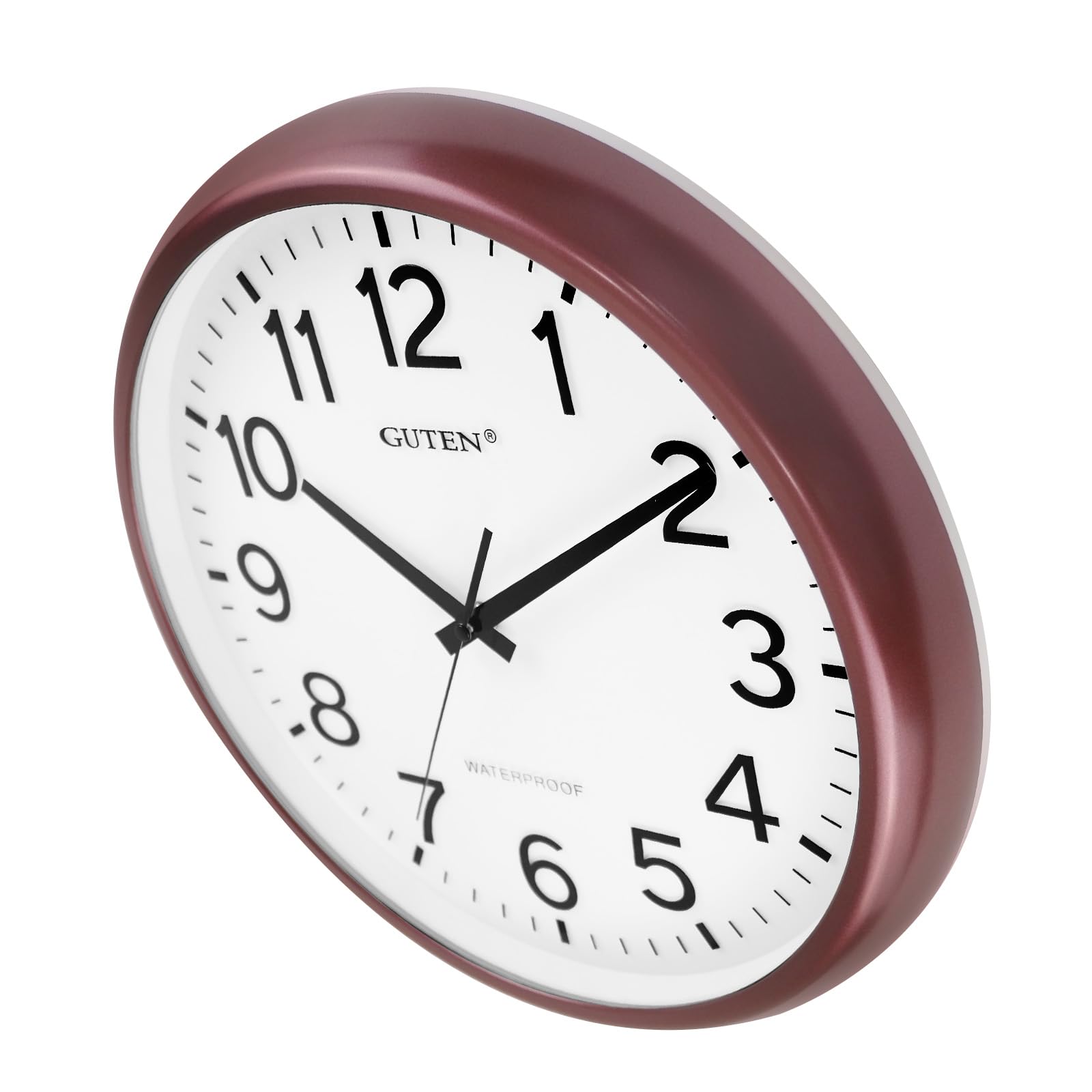 Caysie silent quartz movement brown clock ensures quiet operation.