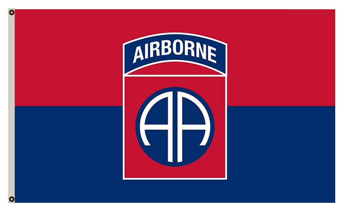 Cayyon Flylife USA 82nd Airborne flag 3x5 banner, durable for outdoor display.