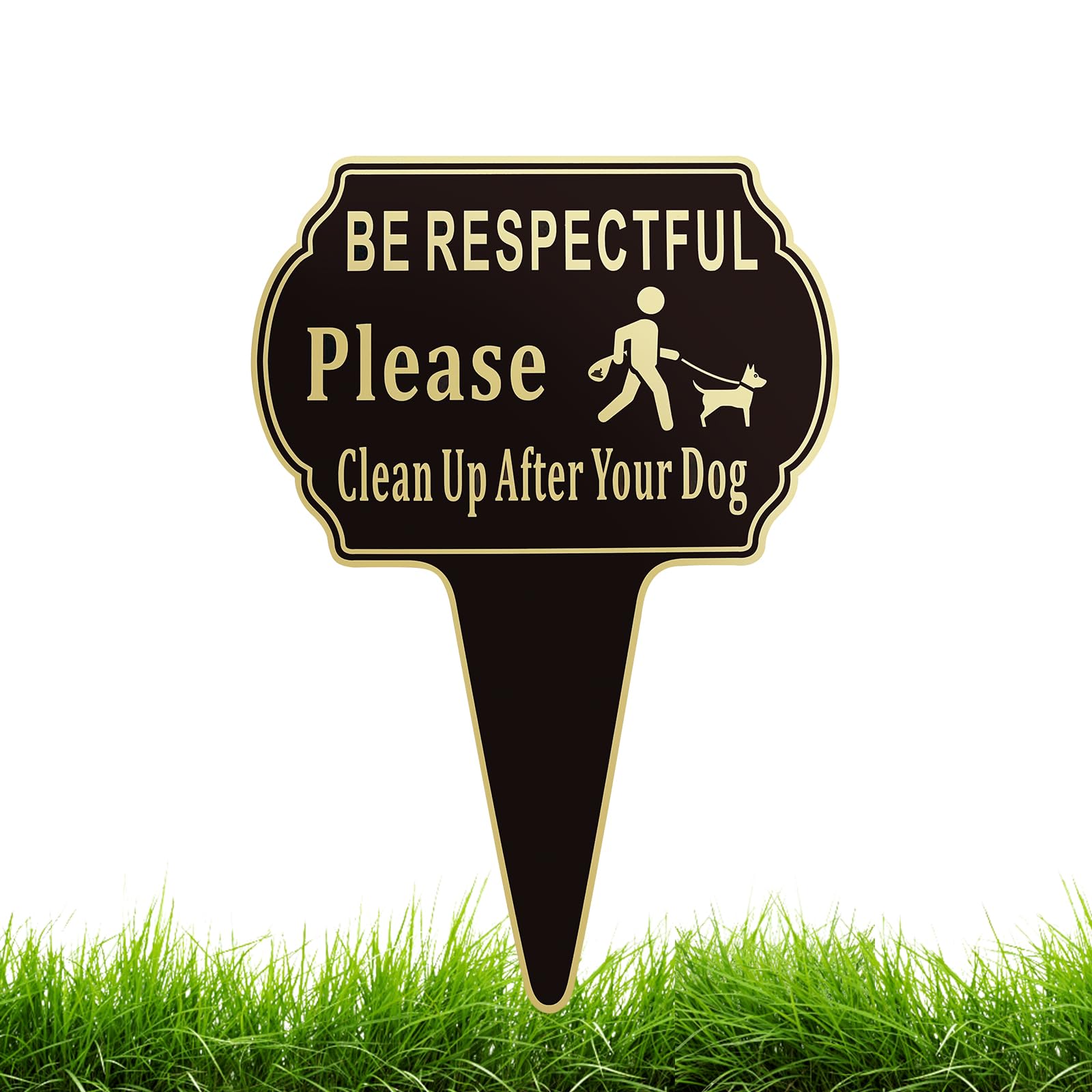 CBCJIEHUXL Clean Up Dog Sign front view with double-sided visibility.