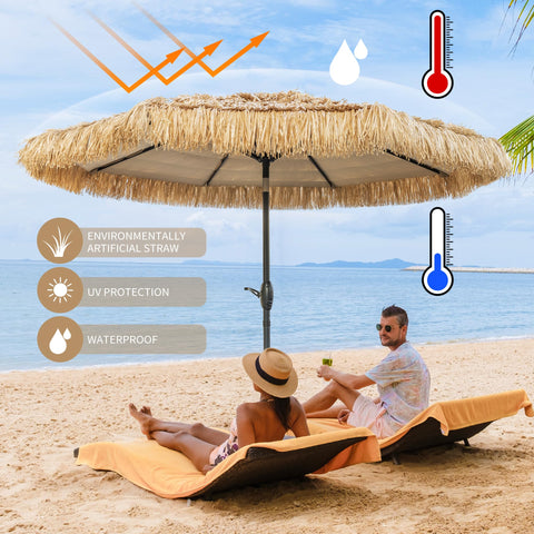 CBFULLRES outdoor tiki umbrella suitable for patios, poolsides and gatherings.