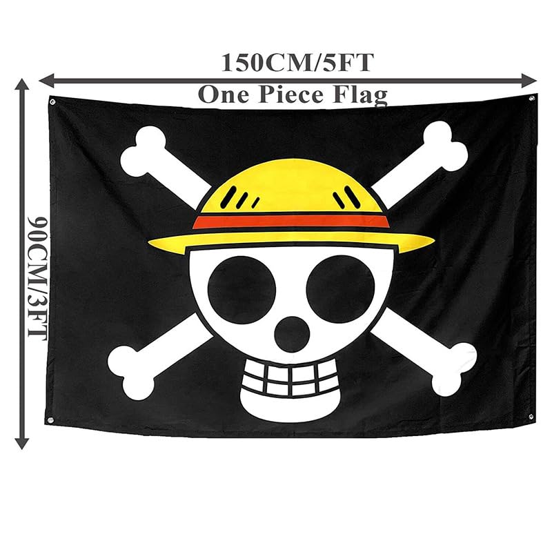 CBKSUHBADE One Piece flag packaged for gifting, ideal for anime fans.