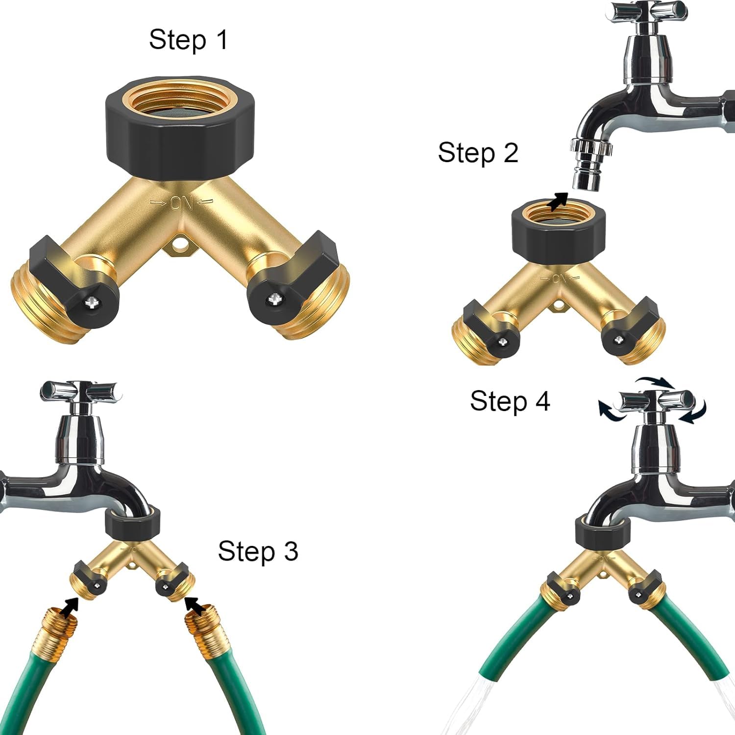 Cbumane adjustable flow handle gives precise control for garden watering.