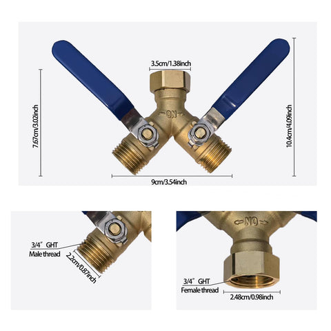 Cbumane extended-handle diverter for easy water control during use