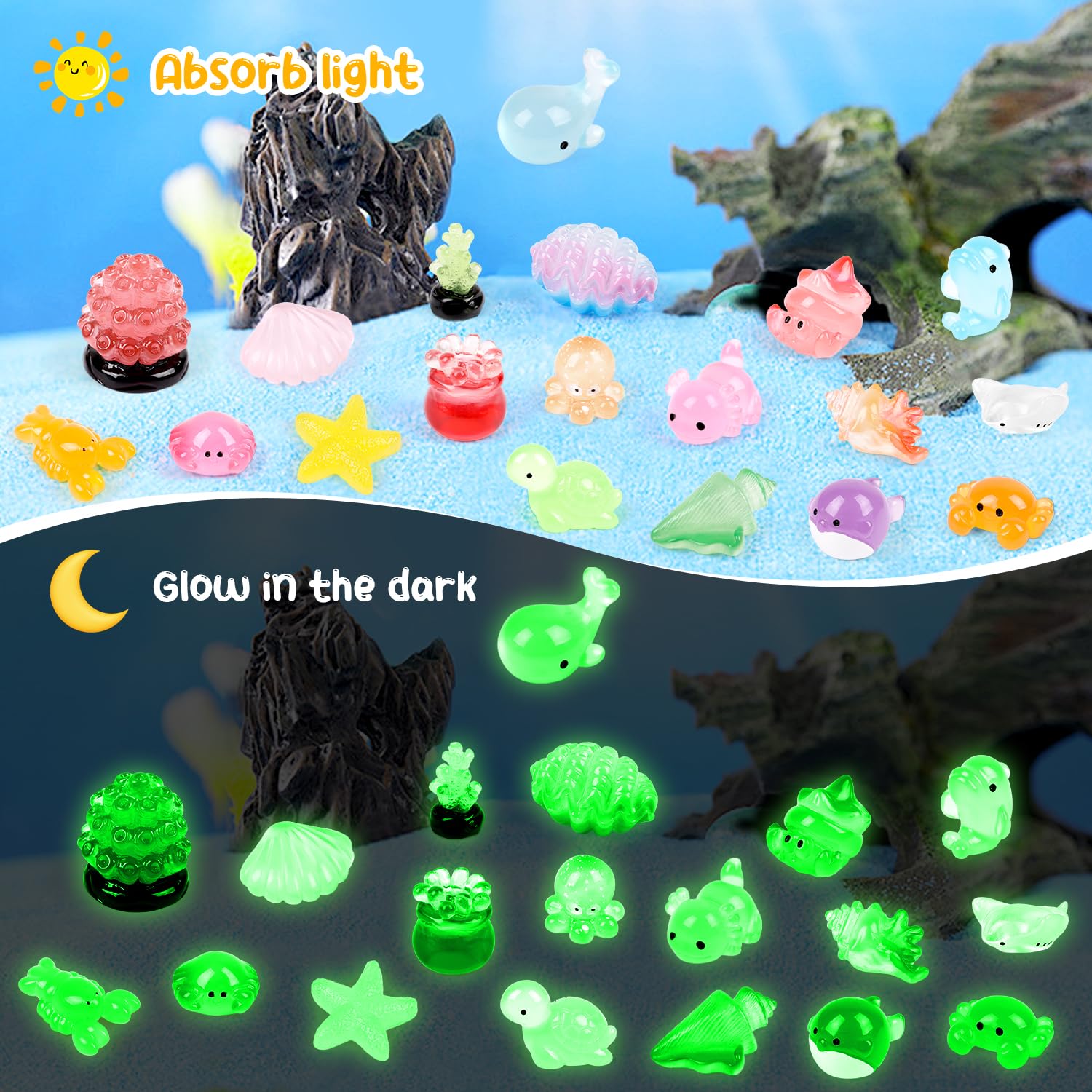 CCINEE luminous ocean coral figure to brighten micro landscaping and terrariums