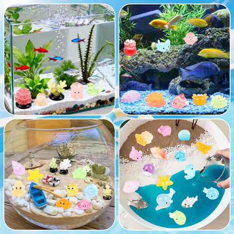 CCINEE luminous ocean seahorse figure perfect for terrariums and fairy gardens