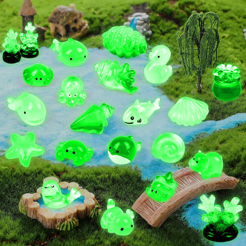 CCINEE luminous ocean turtle figure enhances tank aesthetics and nighttime ambiance