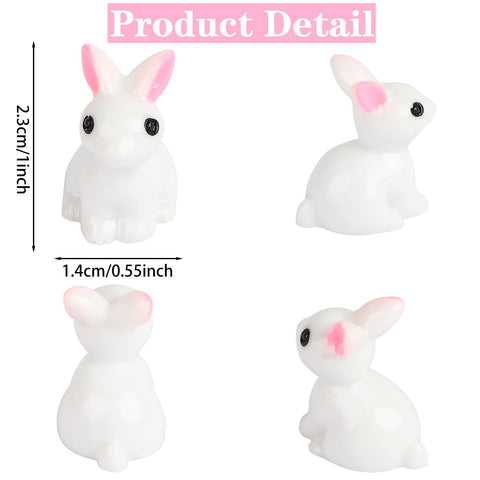 CCINEE mini rabbit ornaments for fairy gardens and terrariums.