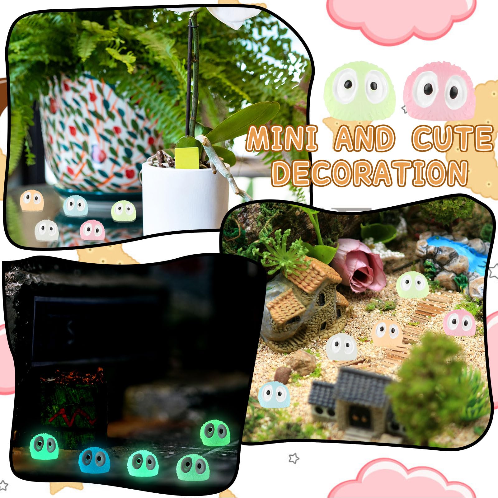CCINEE luminous elf miniatures add color to craft projects and DIY fairy world setups.