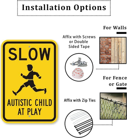 CCPARTON sign with pre-cut holes enables quick, secure mounting