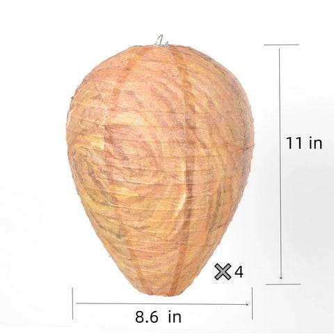 ccsxqy Wasp Nest Decoy four-pack arranged around deck and garden areas for protection