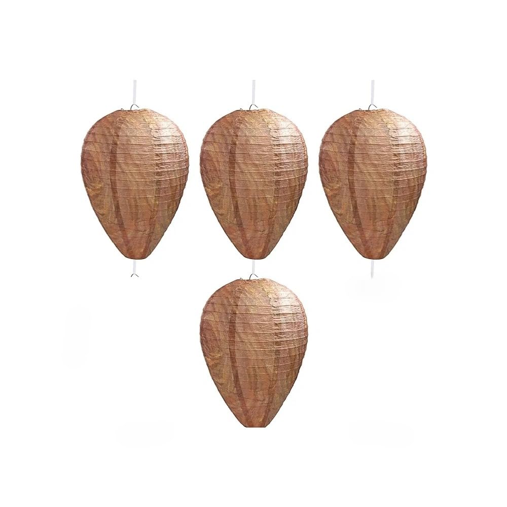 ccsxqy Wasp Nest Decoy four-pack placed on patio to deter wasps near seating