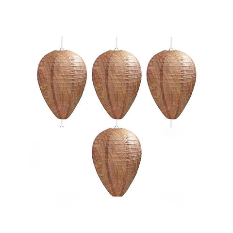 ccsxqy Wasp Nest Decoy four-pack placed on patio to deter wasps near seating