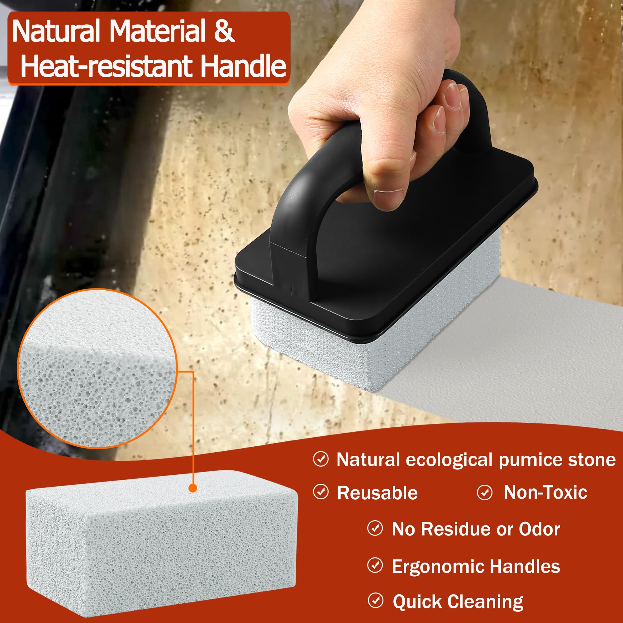 CCTVRTV griddle brick close-up showing eco-friendly material and durable construction.