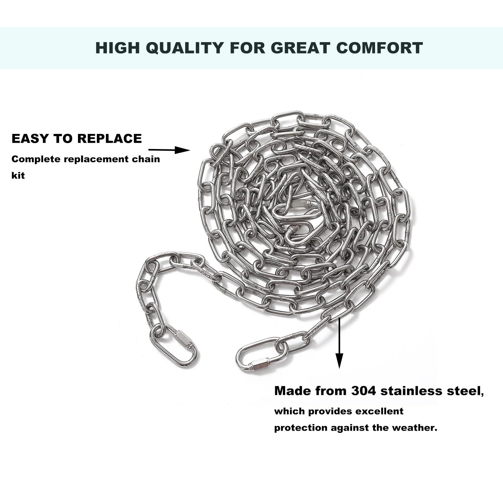 CCYODECO 1/4-inch quick links enable quick, secure connections