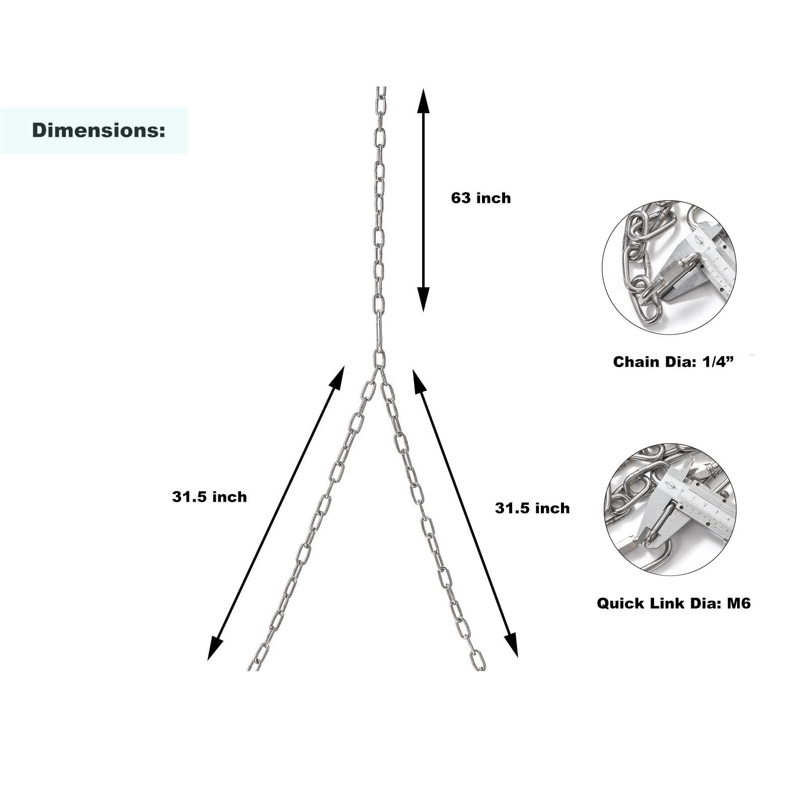 CCYODECO stainless steel chain sections offer rust resistance and longevity