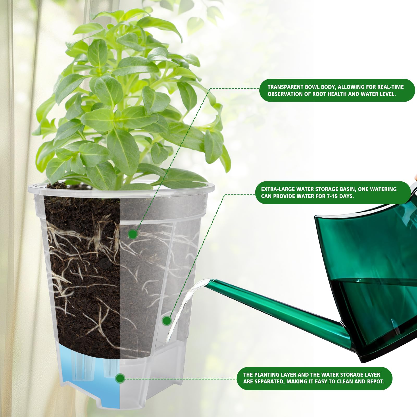Cdd's Path planter side vents promote oxygen to roots for healthier growth.