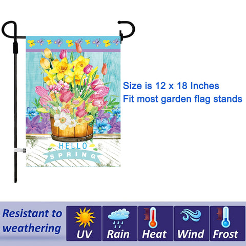 CDLong two-sided garden flag design readable from both sides for versatile display.