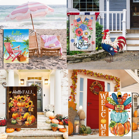 CDLong seasonal designs featuring classic illustrations for yard charm.
