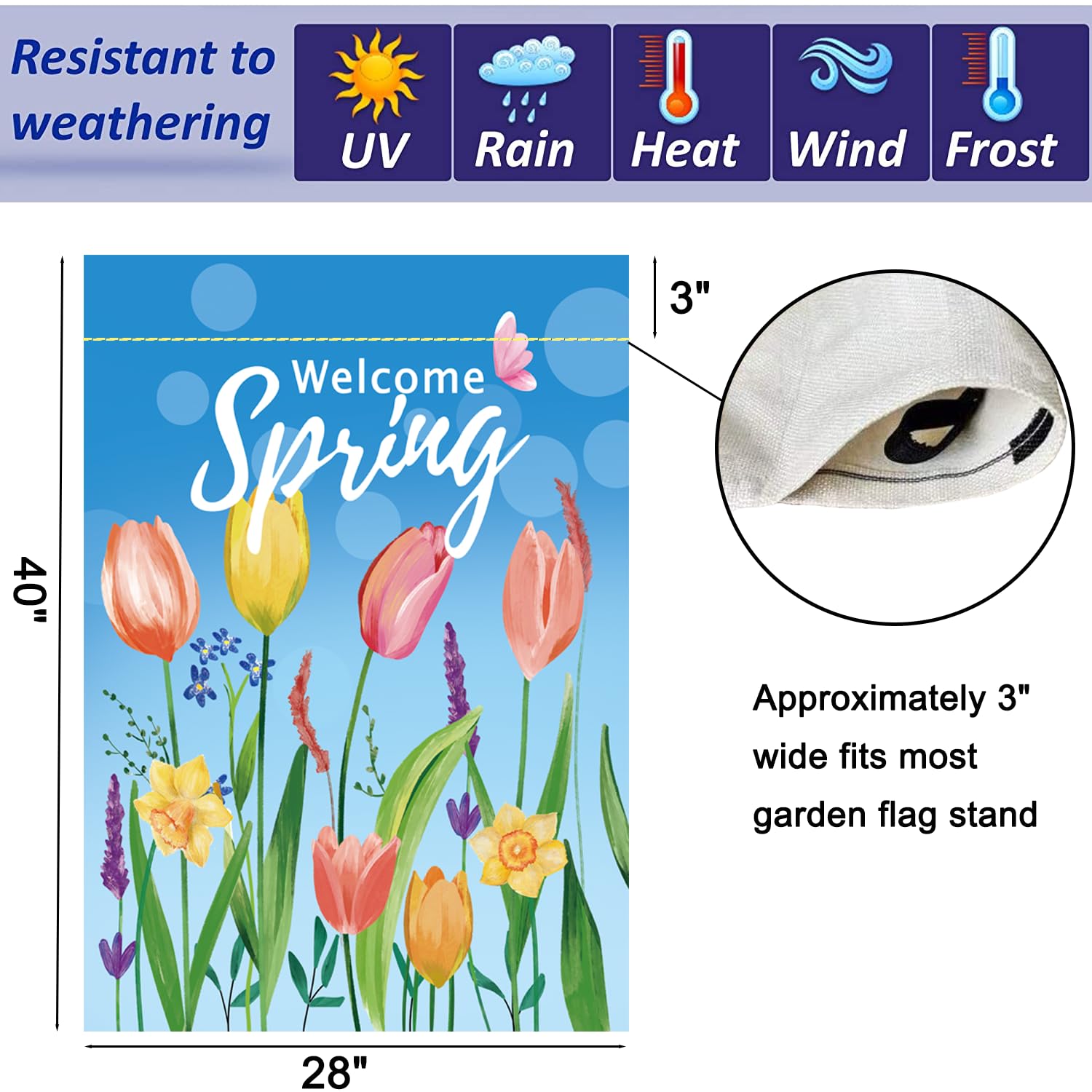 CDLong seasonal flag fall harvest design bright colors for lawn