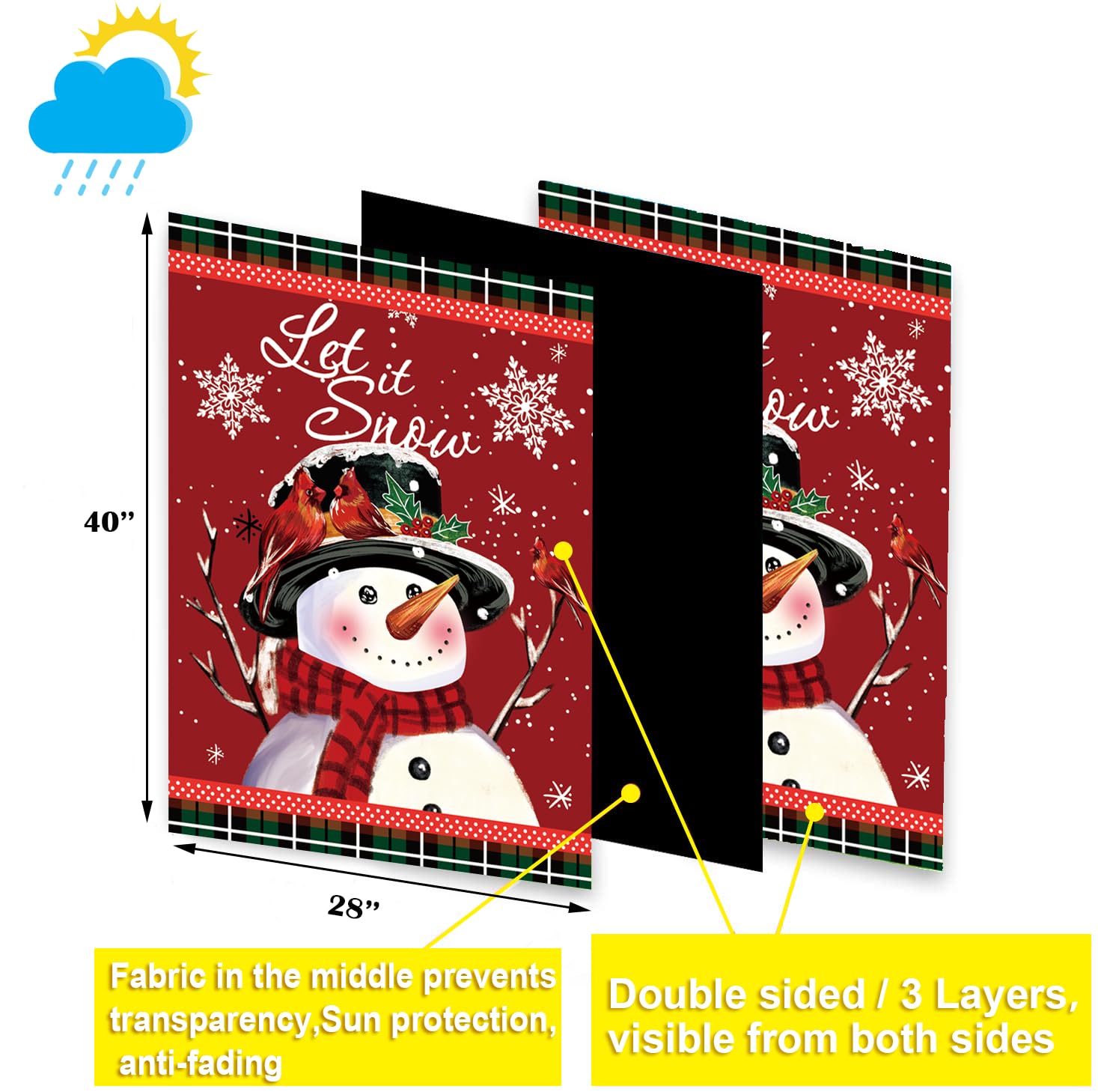CDLong seasonal flag summer porch decor with weather-resistant colors