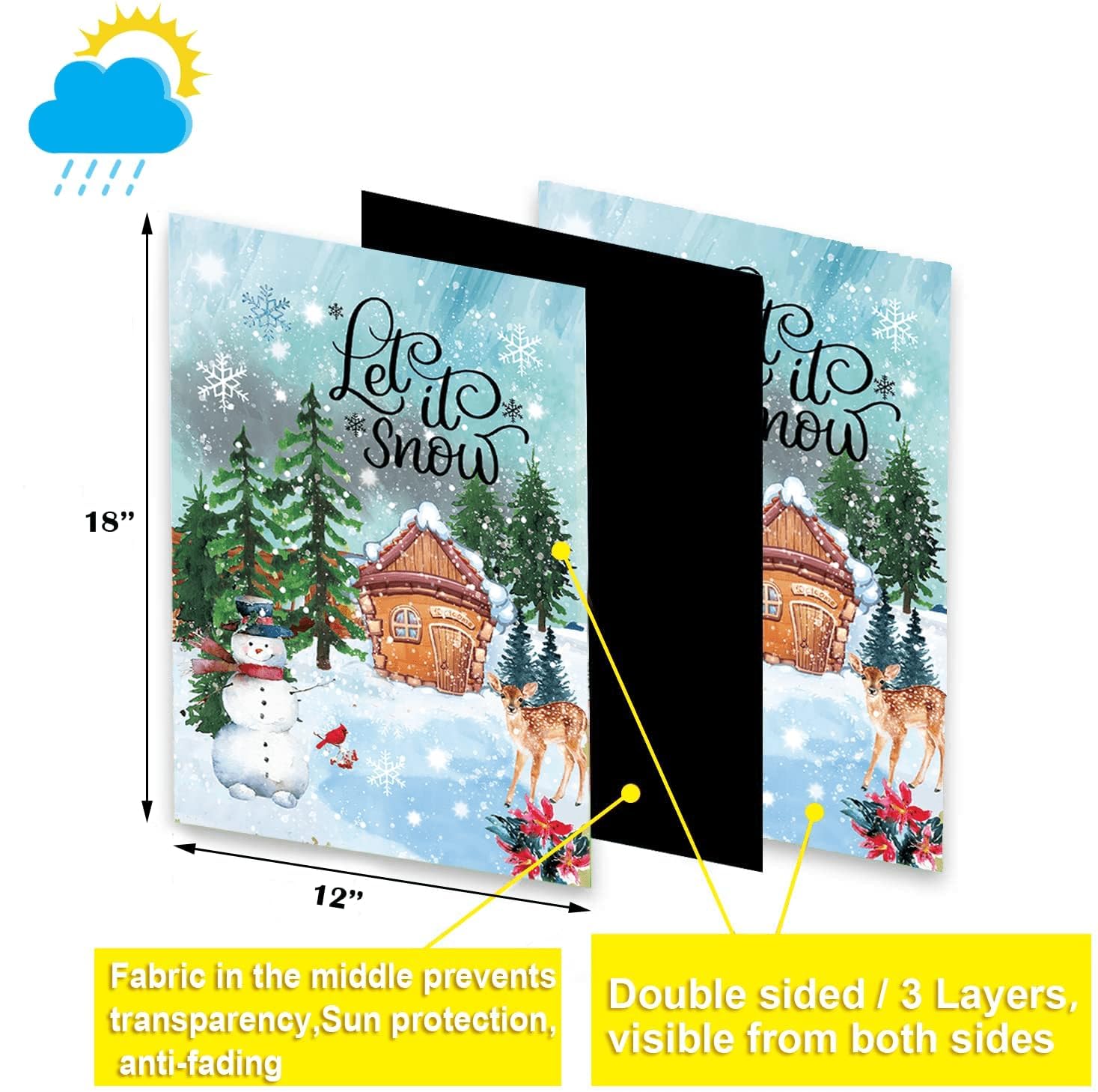 CDLong Halloween flag, fade-resistant seasonal flair for outdoor display.