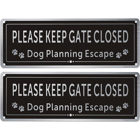 CDXHOME Please Close The Gate sign on a fence promotes secure gate closure.