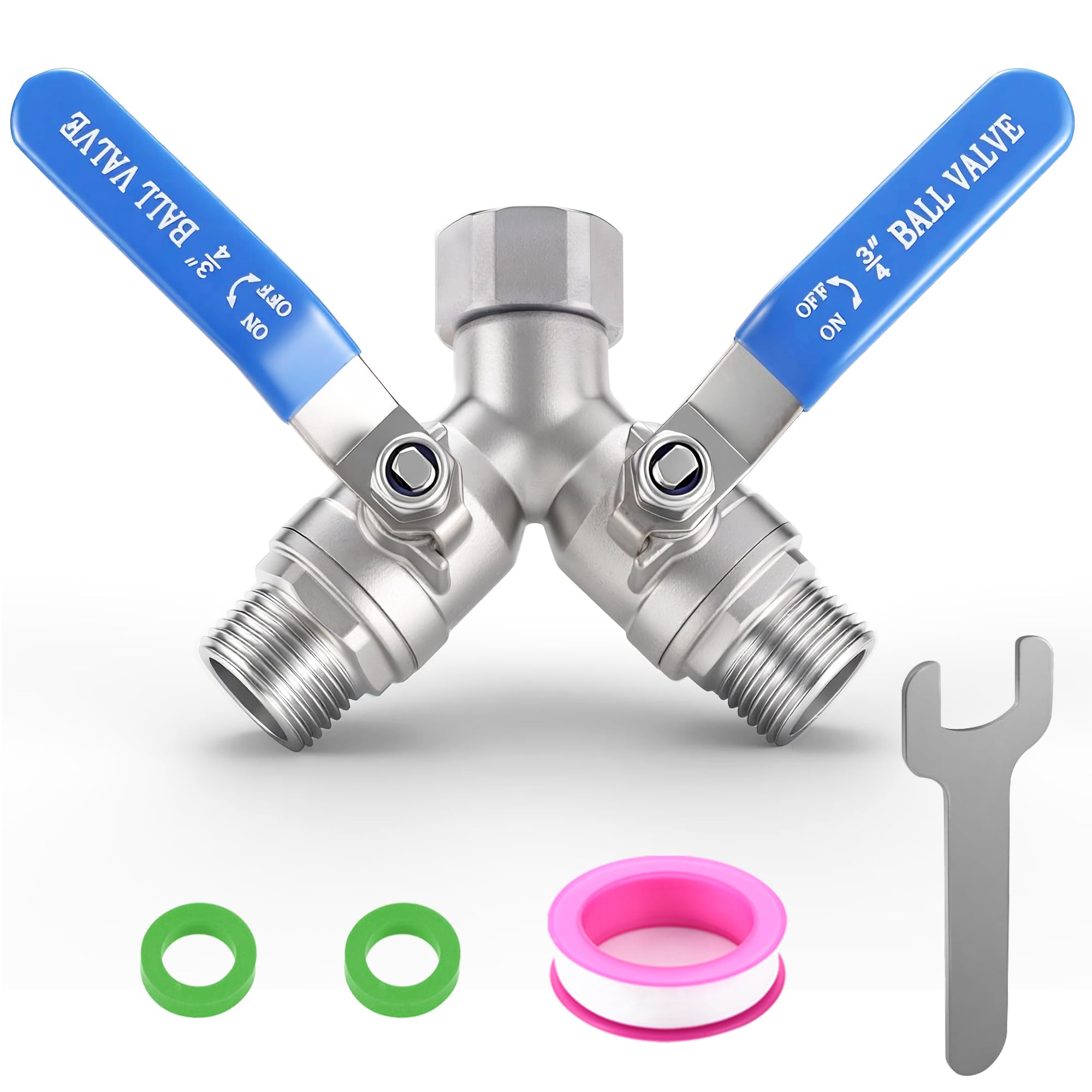 Ceaeso 304 stainless steel splitter with full-port flow for strong water delivery.