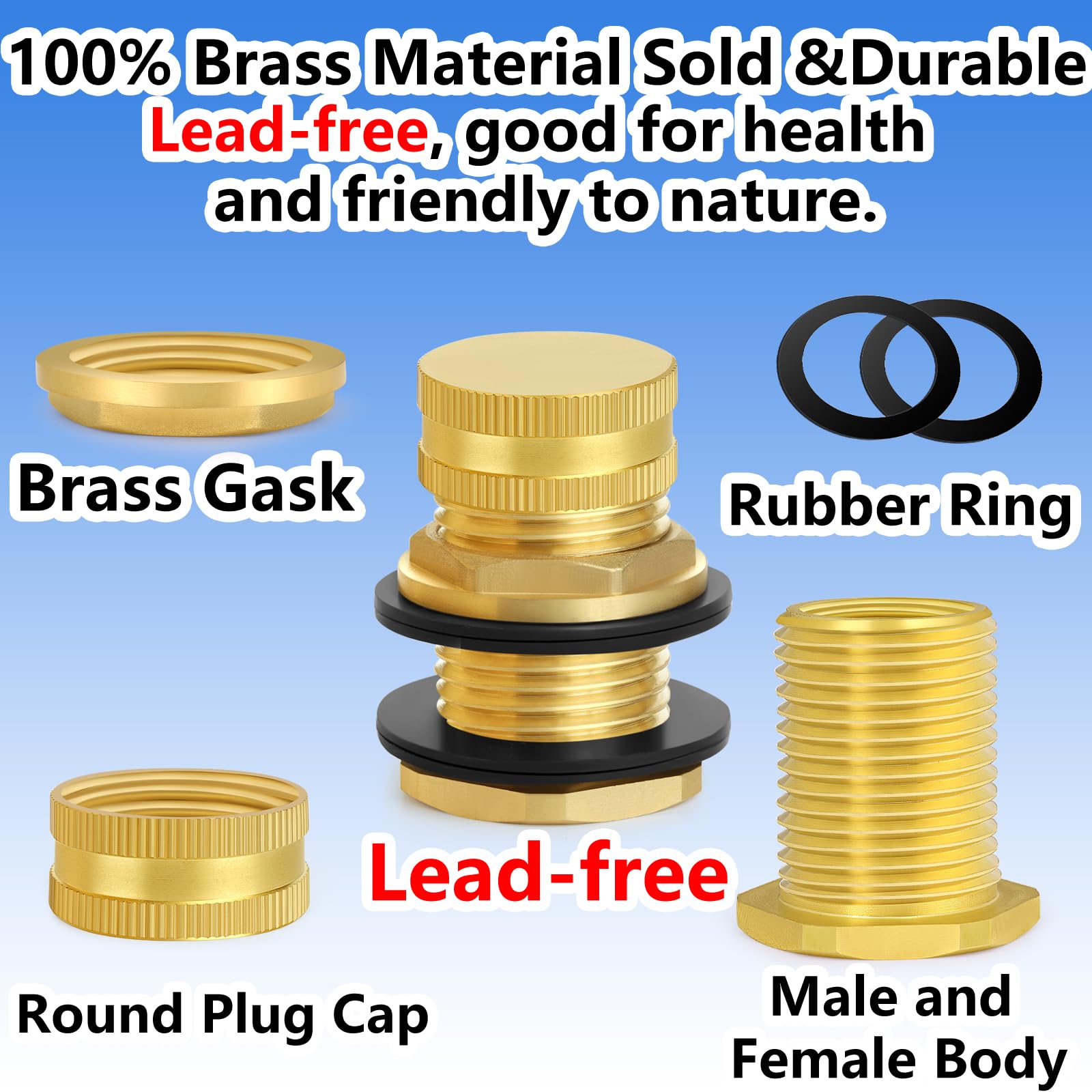 CEAESO brass aquarium and sink connector with corrosion resistance