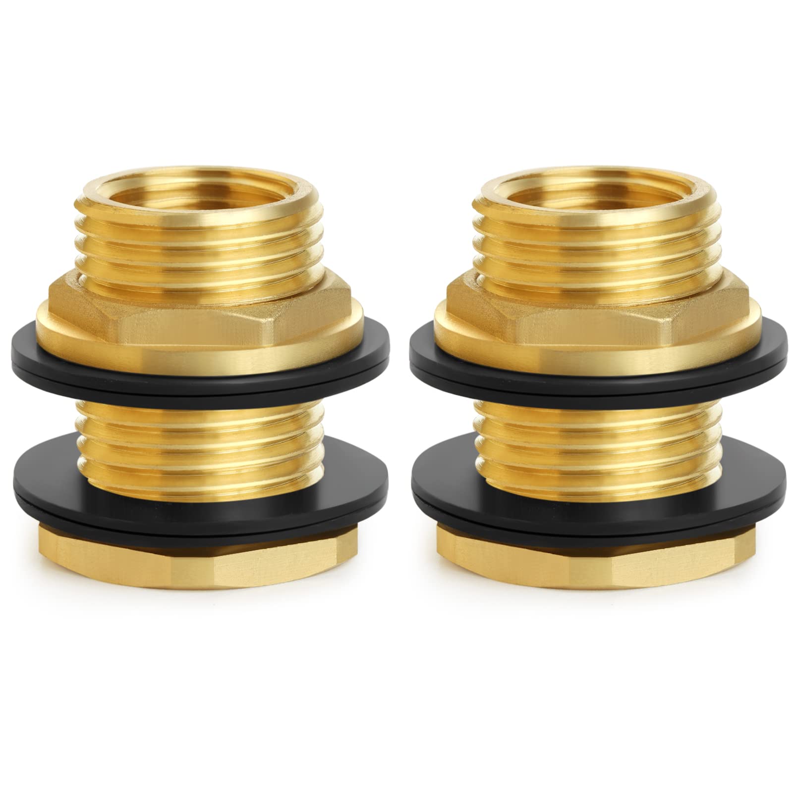 Ceaeso Ceseso bulkhead fitting brass for sturdy rain barrel connections.