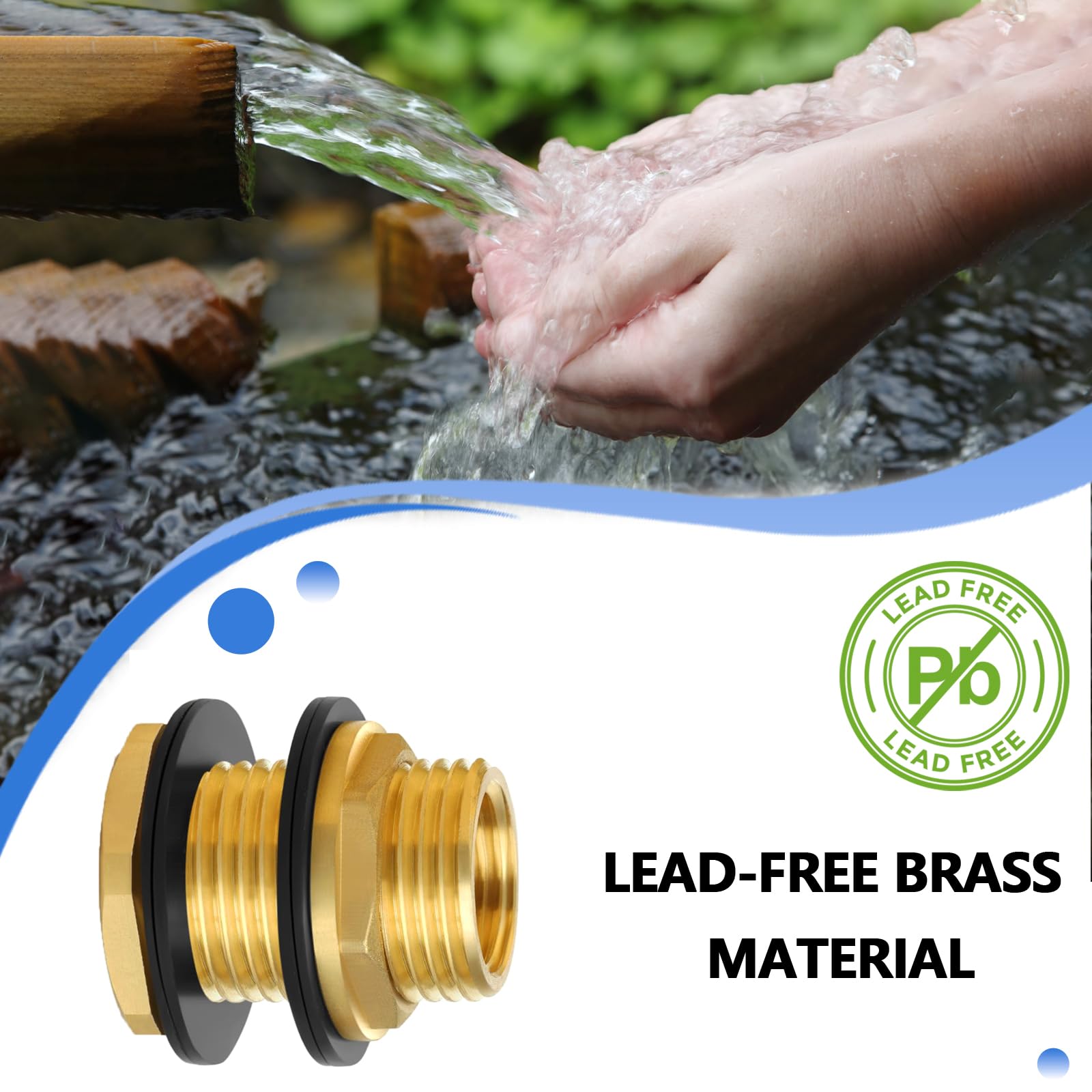 Ceaeso Ceseso garden hose bulkhead ensures leak-resistant fit.