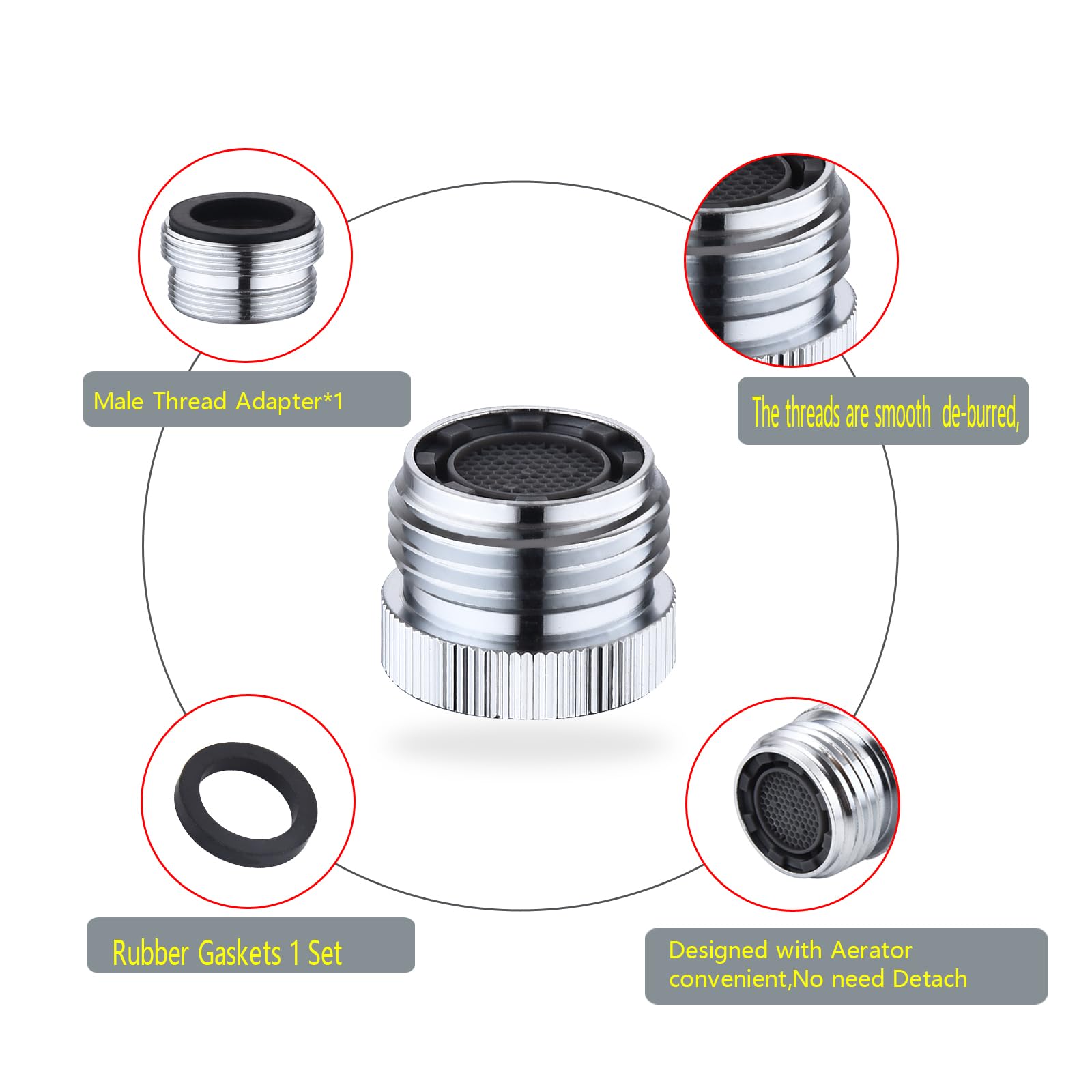 Ceaeso dual-function faucet hose adapter enables two flow options.
