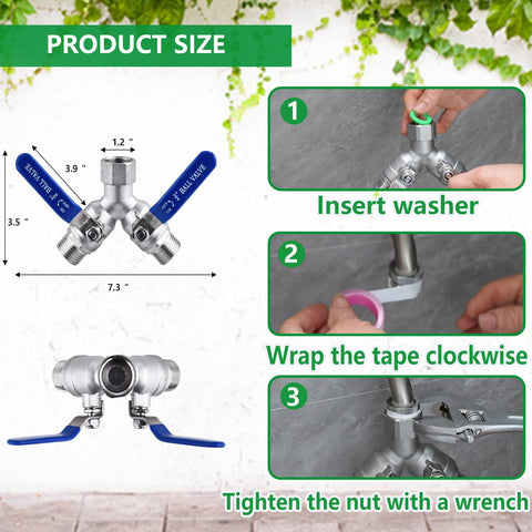 Ceaeso dual outlets enable independent hose control for two tasks.