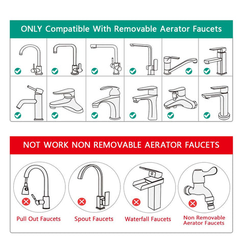 Ceaeso easy hand installation faucet-to-hose adapter.