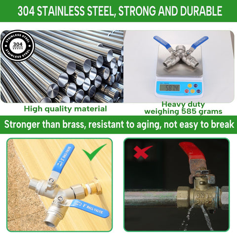 Ceaeso 3.6 inch long handle makes valve operation easy.