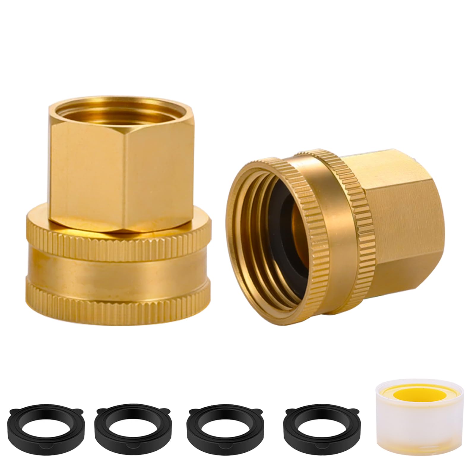 Ceaeso solid brass garden hose adapter for leak free 3/4 GHT to 1/2 NPT connections.