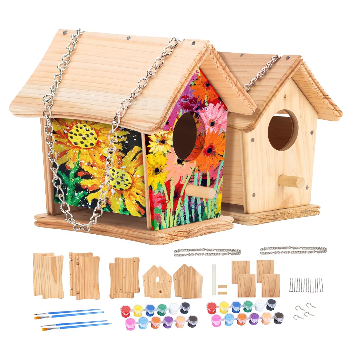 CEDAR ALPHA 2pc birdhouse kit assembly shows easy DIY start for beginners