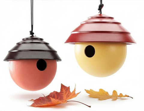 CEDAR ALPHA outdoor two-pack composite clay bird house for yards