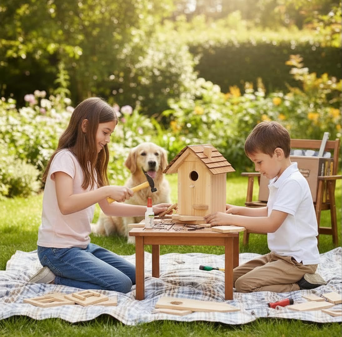 CEDAR ALPHA bird house kit complete pack for easy DIY assembly.