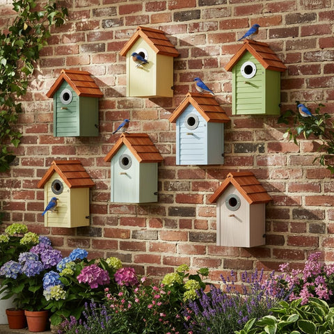 CEDAR ALPHA bluebird house set of 3-pack for multiple nesting sites