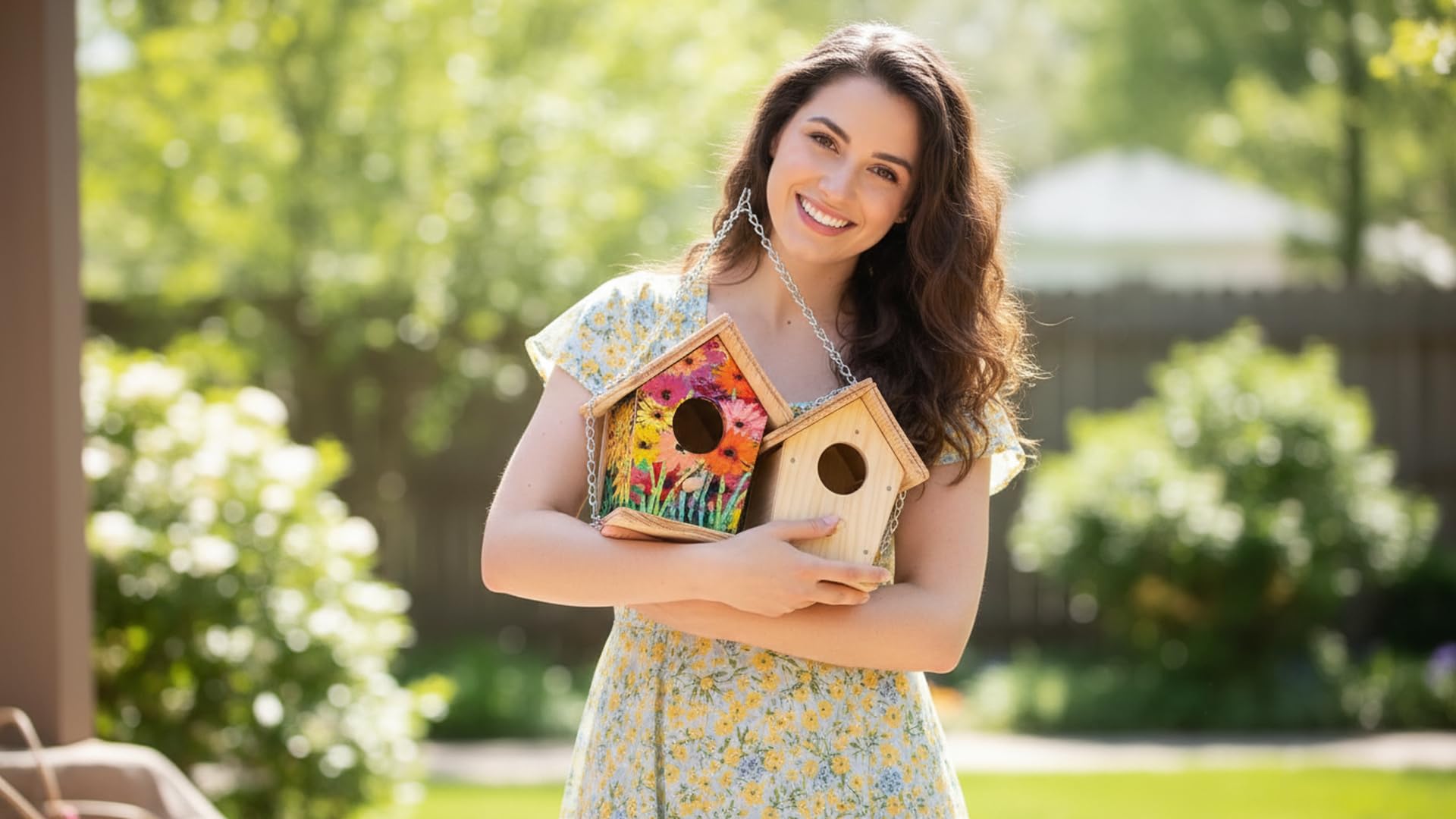 CEDAR ALPHA cedar wood birdhouse closeup highlights natural durability