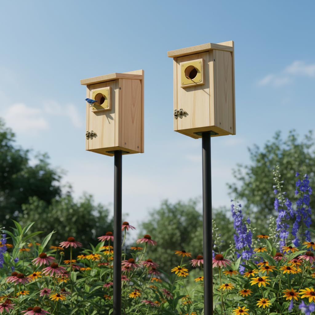 CEDAR ALPHA entrance hole 1-1/2 inch attracts bluebirds.