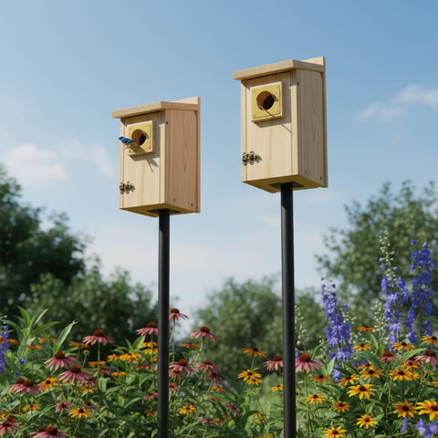 CEDAR ALPHA entrance hole 1-1/2 inch attracts bluebirds.