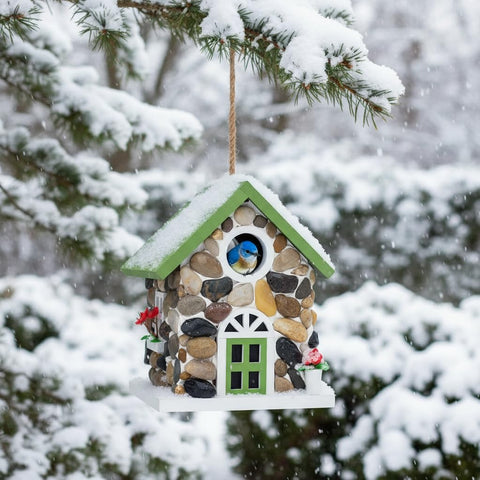 CEDAR ALPHA Masterpiece Bluebird House doubles as garden decor while sheltering songbirds.