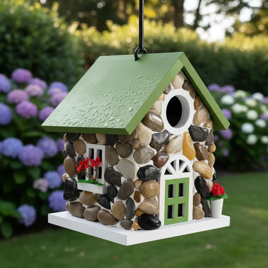 CEDAR ALPHA Masterpiece Bluebird House attracts bluebirds, swallows, and wrens.